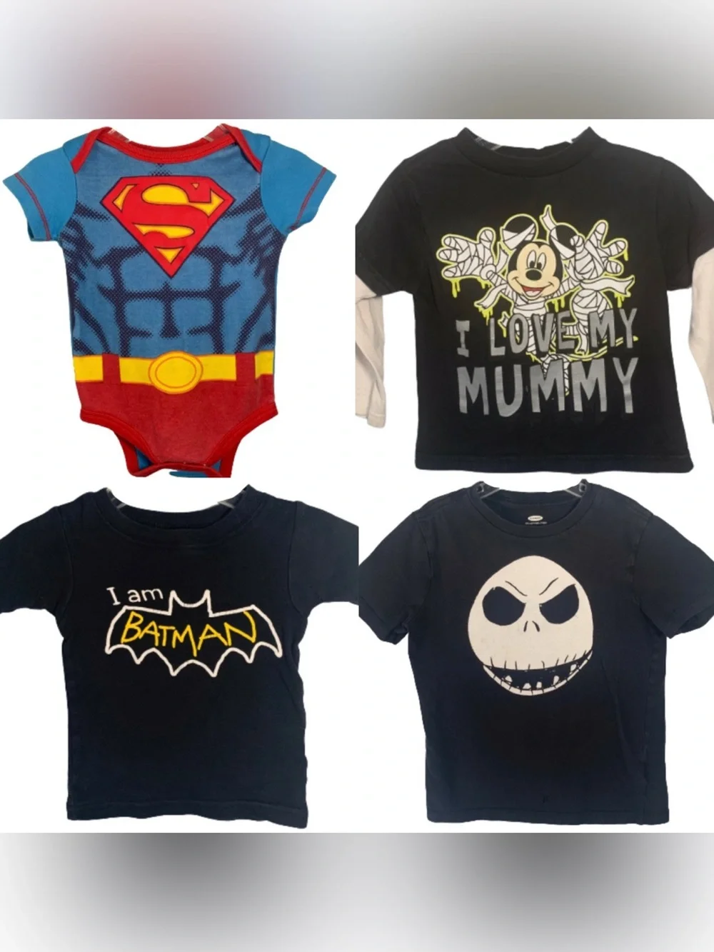 ⚡ Boys Size 2T-5T Graphic Tee & Pajama Lot – Bundle of 4 Character Shirts